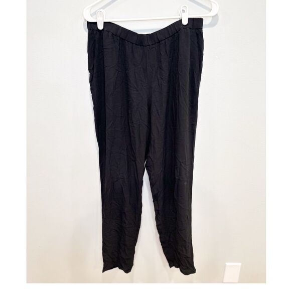 Eileen fisher silk pull on pants black - Picture 3 of 6